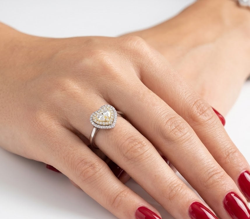 0.60 Carat Natural Diamond Heart Design Ring | LONDIA