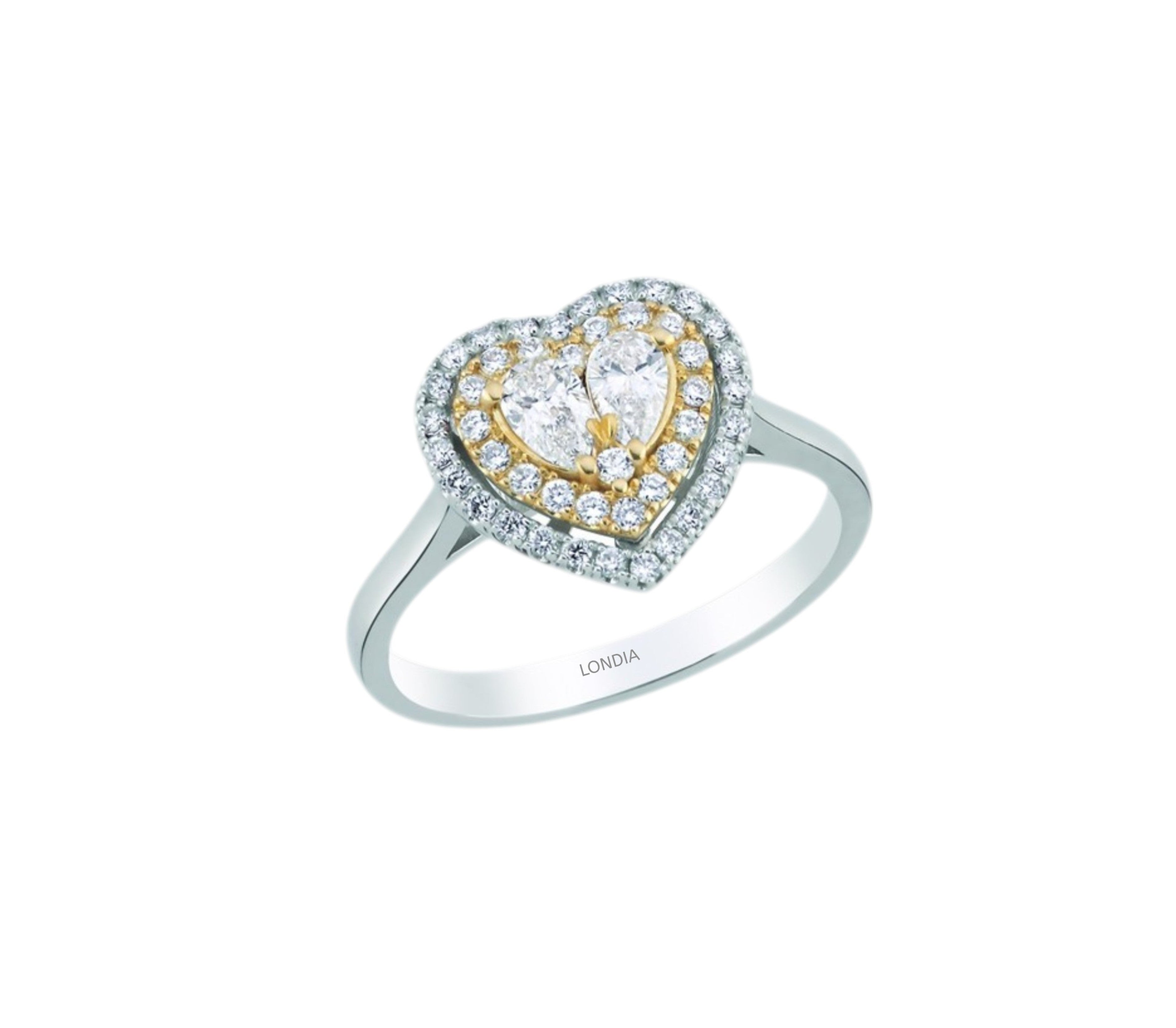 0.60 Carat Natural Diamond Heart Design Ring | LONDIA
