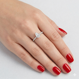 0.60 Carat Pear Cut Solitaire Diamond Ring