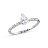 0.60 Carat Pear Cut Solitaire Diamond Ring
