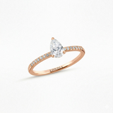 0.60 Carat Pear Cut Solitaire Diamond Ring