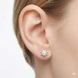 0.60 Carat Pearl and Diamond Earrings