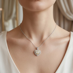 0.60 Ct. Natural Diamond Heart Design Diamond Necklace | LONDIA