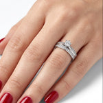 Natural Diamond Wedding Ring Set