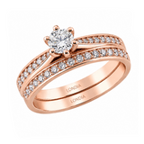 Natural Diamond Wedding Ring Set