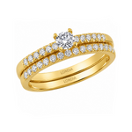 Natural Diamond Wedding Ring Set
