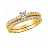 Natural Diamond Wedding Ring Set