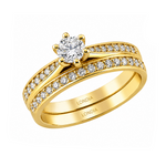 Natural Diamond Wedding Ring Set