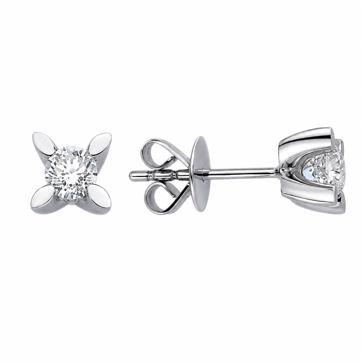 0.60 Ct Natural Diamond LONDIA Butterfly Design Solitaire Set in 14K Gold