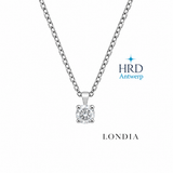 0.60 Carat F Color HRD Certified Classic Solitaire Necklace