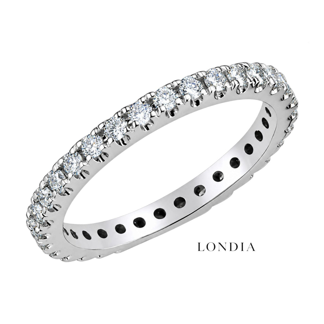 0.60 Carat F Color Natural Diamond Full Eternity Ring