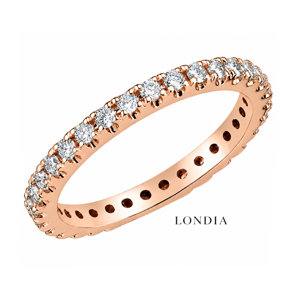 0.60 Carat F Color Natural Diamond Full Eternity Ring