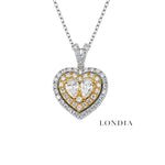 0.60 Carat Natural Diamond Heart Design Necklace