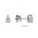 0.60 Carat Natural Diamond Pear Solitaire Design Set