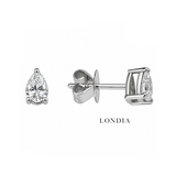 0.60 Carat Natural Diamond Pear Solitaire Design Set