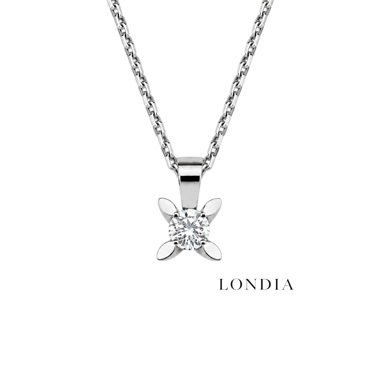 0.60 Ct. F Color Natural Diamond Butterfly Solitaire Set