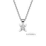 0.60 Ct. F Color Natural Diamond Butterfly Solitaire Set