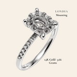 0.60 Ct. Magic Oval Ring Mounting 14K Gold