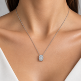 0.60 Ct. Natural Diamond HRD Certified Magic Oval Necklace 