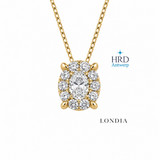 0.60 Ct. Natural Diamond HRD Certified Magic Oval Necklace 