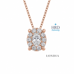 0.60 Ct. Natural Diamond HRD Certified Magic Oval Necklace 