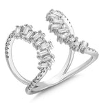 0.60 Ct. Natural Diamond Line Nerys Design Ring in 18K Gold