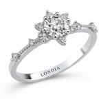 0.65 Carat Lotus Solitaire Ring