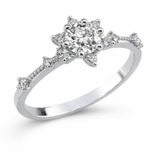 0.65 Carat Lotus Solitaire Ring