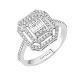 0.65 Carat Natural Diamond Baguette Design Diamond Ring | LONDIA