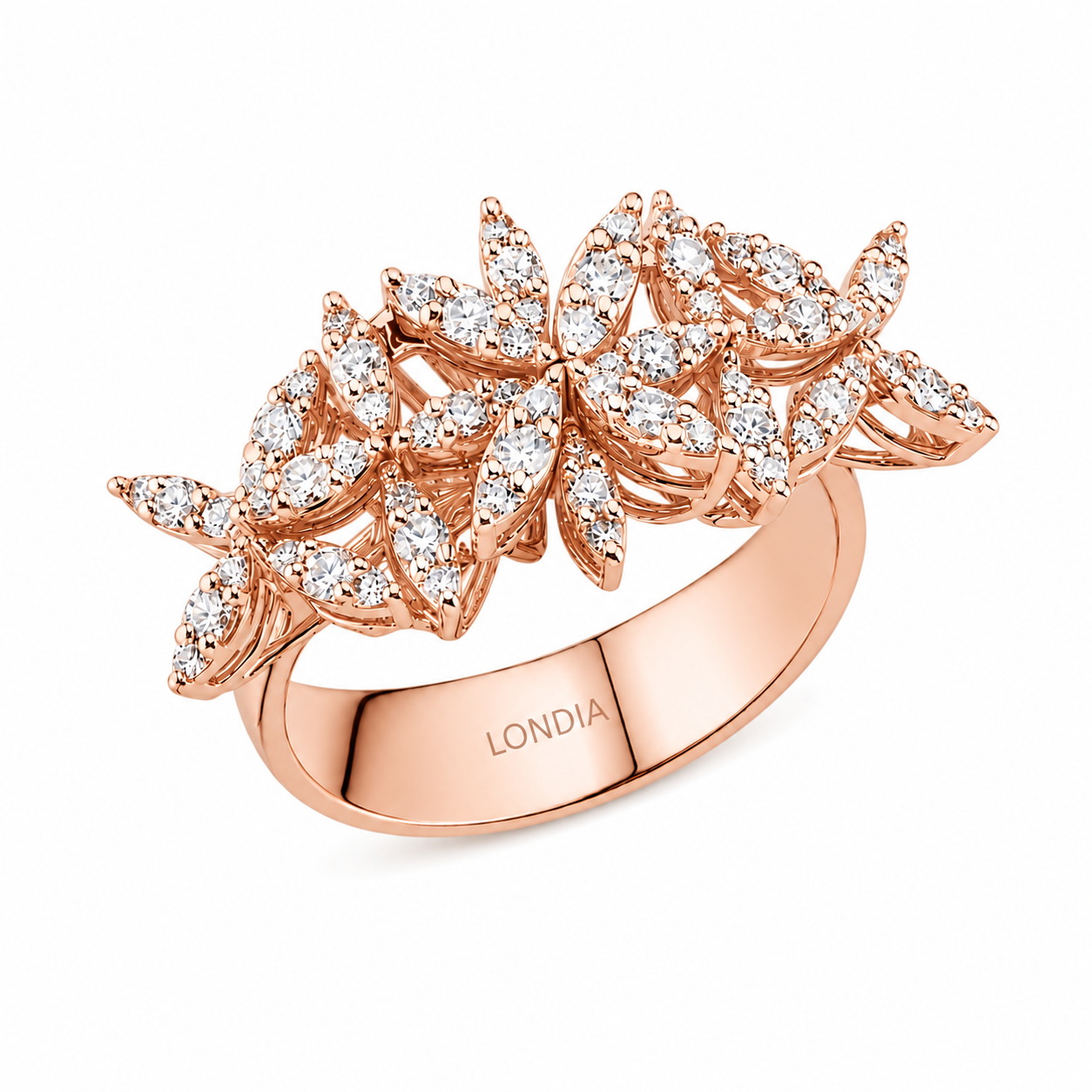 Natural Diamond Statement Design Ring 