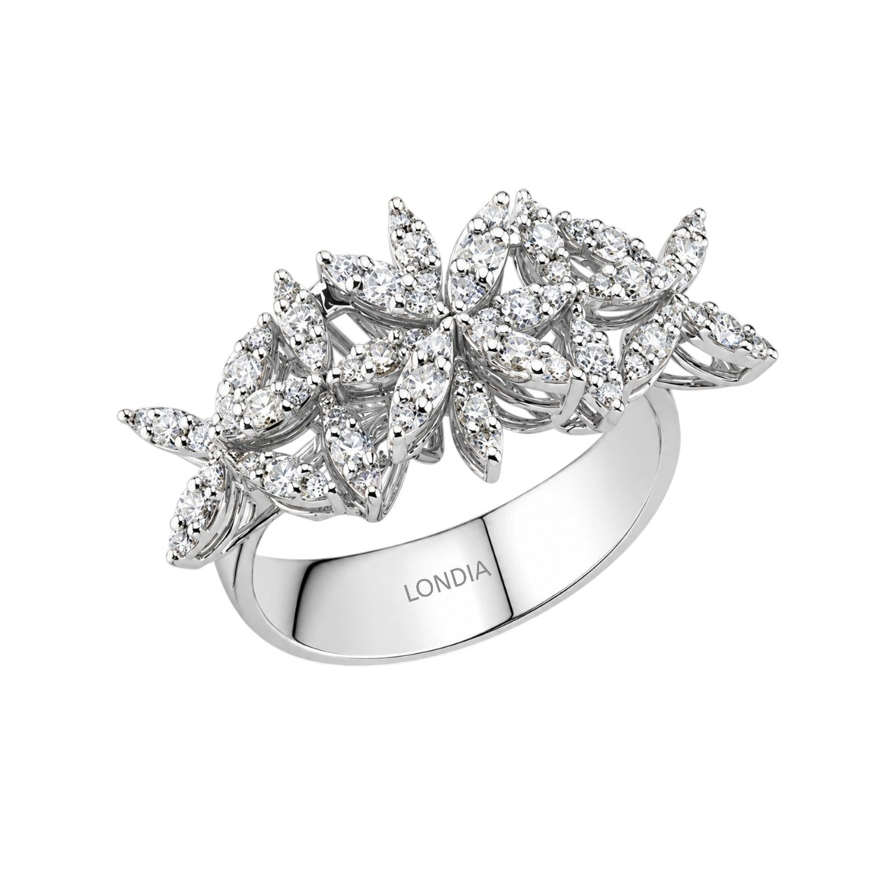 Natural Diamond Statement Design Ring 