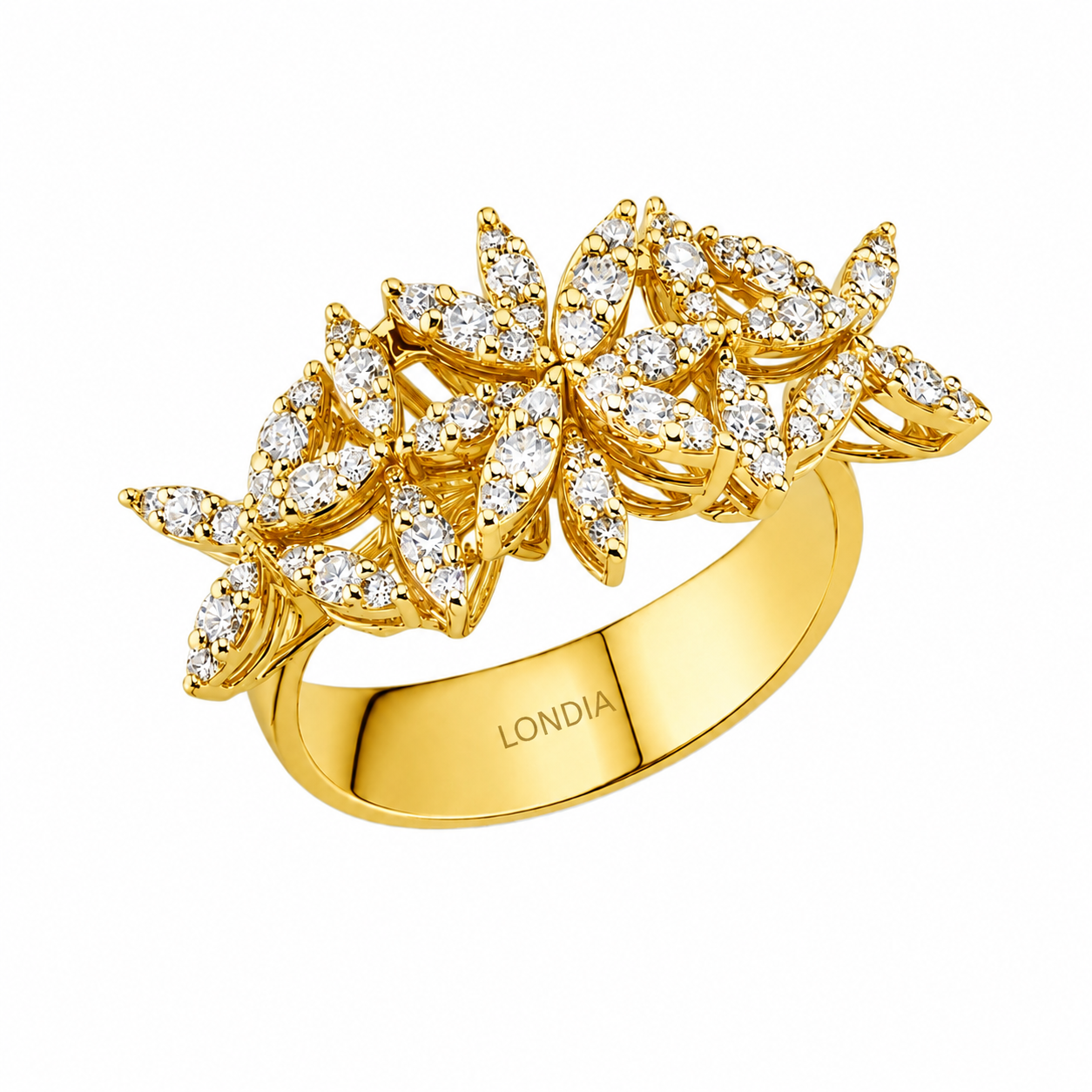 Natural Diamond Statement Design Ring 