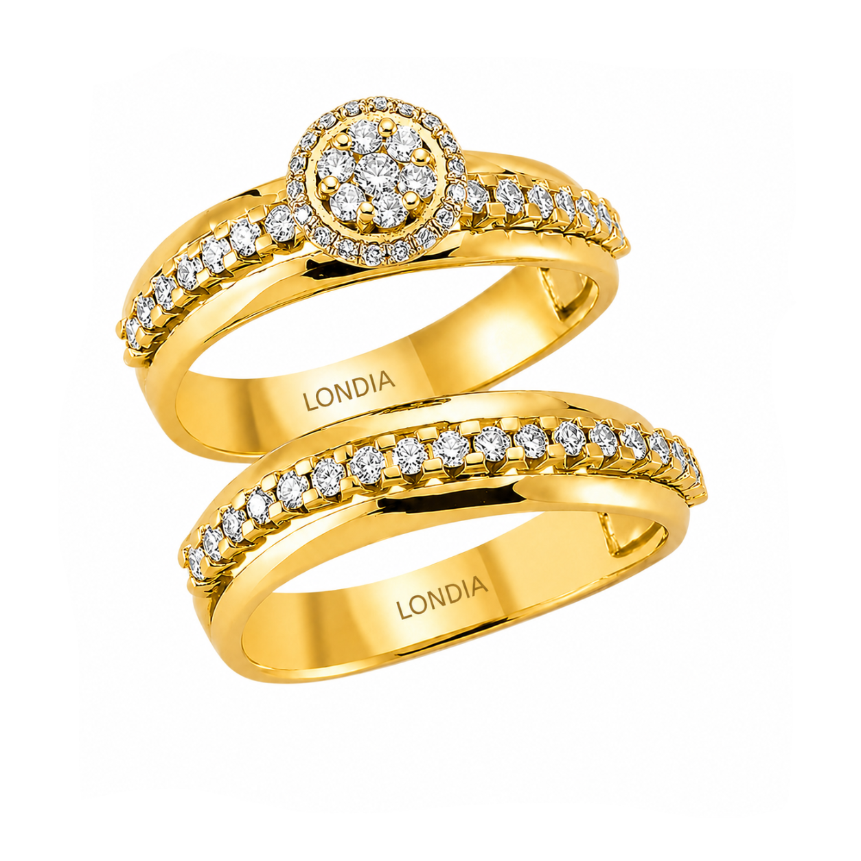 0.65 Ct. Natural Diamond Wedding Ring Set | LONDIA