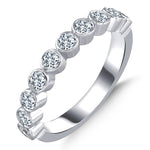 0.65 ct. Diamond Half Eternity Band Ring in 14K Fine Gold