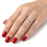 0.70 Carat Diamond Half Eternity Ring in 14K Gold