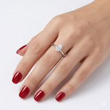 0.70 Carat Pear Cut Solitaire Diamond Ring