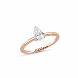 0.70 Carat Pear Cut Solitaire Diamond Ring
