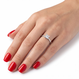 0.70 Carat Princess Cut Solitaire Diamond Ring