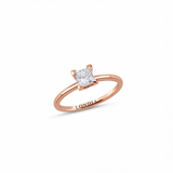 0.70 Carat Princess Cut Solitaire Diamond Ring