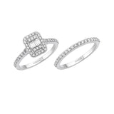 Natural Diamond Wedding Ring Set