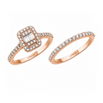 Natural Diamond Wedding Ring Set