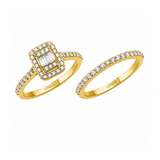 Natural Diamond Wedding Ring Set