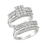 Natural Diamond Wedding Ring Set