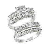 Natural Diamond Wedding Ring Set