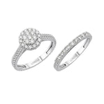 Natural Diamond Wedding Ring Set