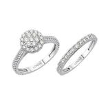 Natural Diamond Wedding Ring Set