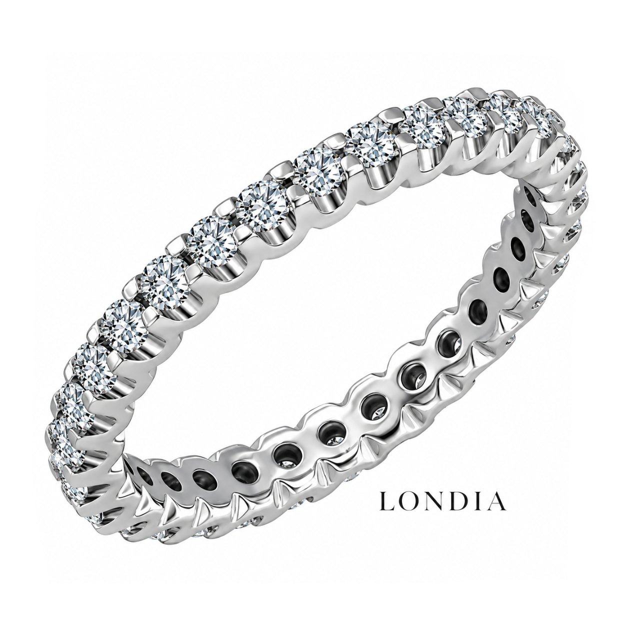 0.70 Carat E Color Natural Diamond Full Eternity Ring