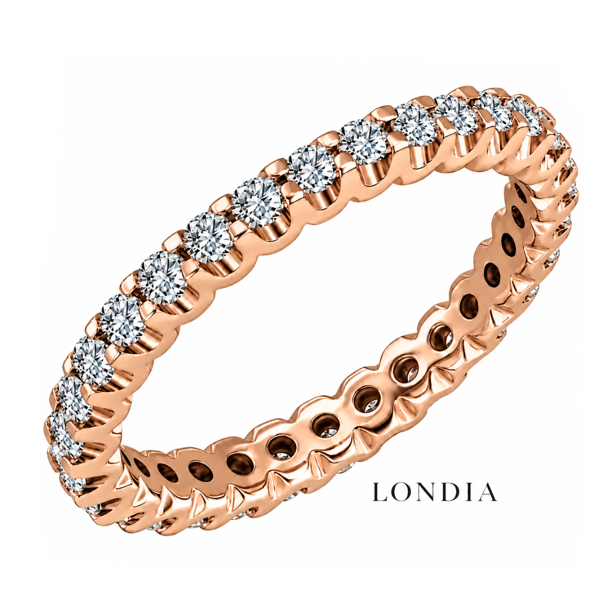 0.70 Carat E Color Natural Diamond Full Eternity Ring