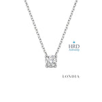 0.70 Carat F Color HRD Certified Classic Solitaire Necklace