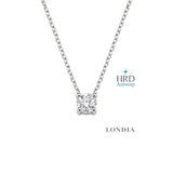 0.70 Carat F Color HRD Certified Classic Solitaire Necklace